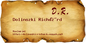 Dolinszki Richárd névjegykártya