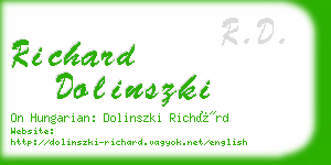 richard dolinszki business card